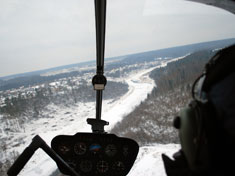 Robinson R44 летим зимой